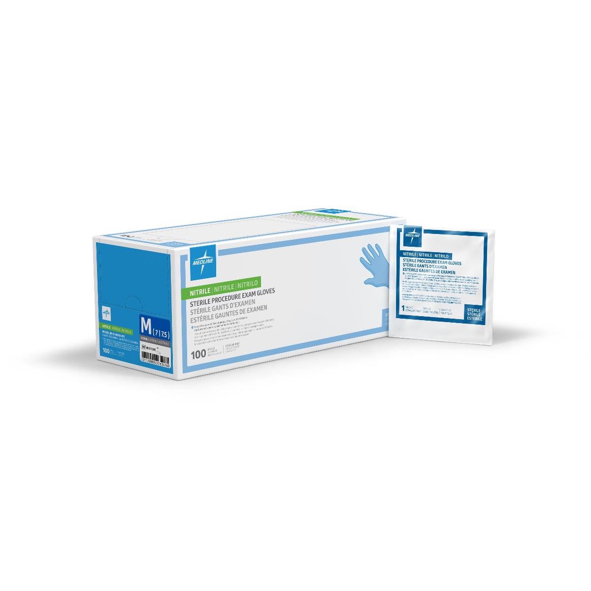 10 pack-Nitrile Exam Gloves (medium, sterile)