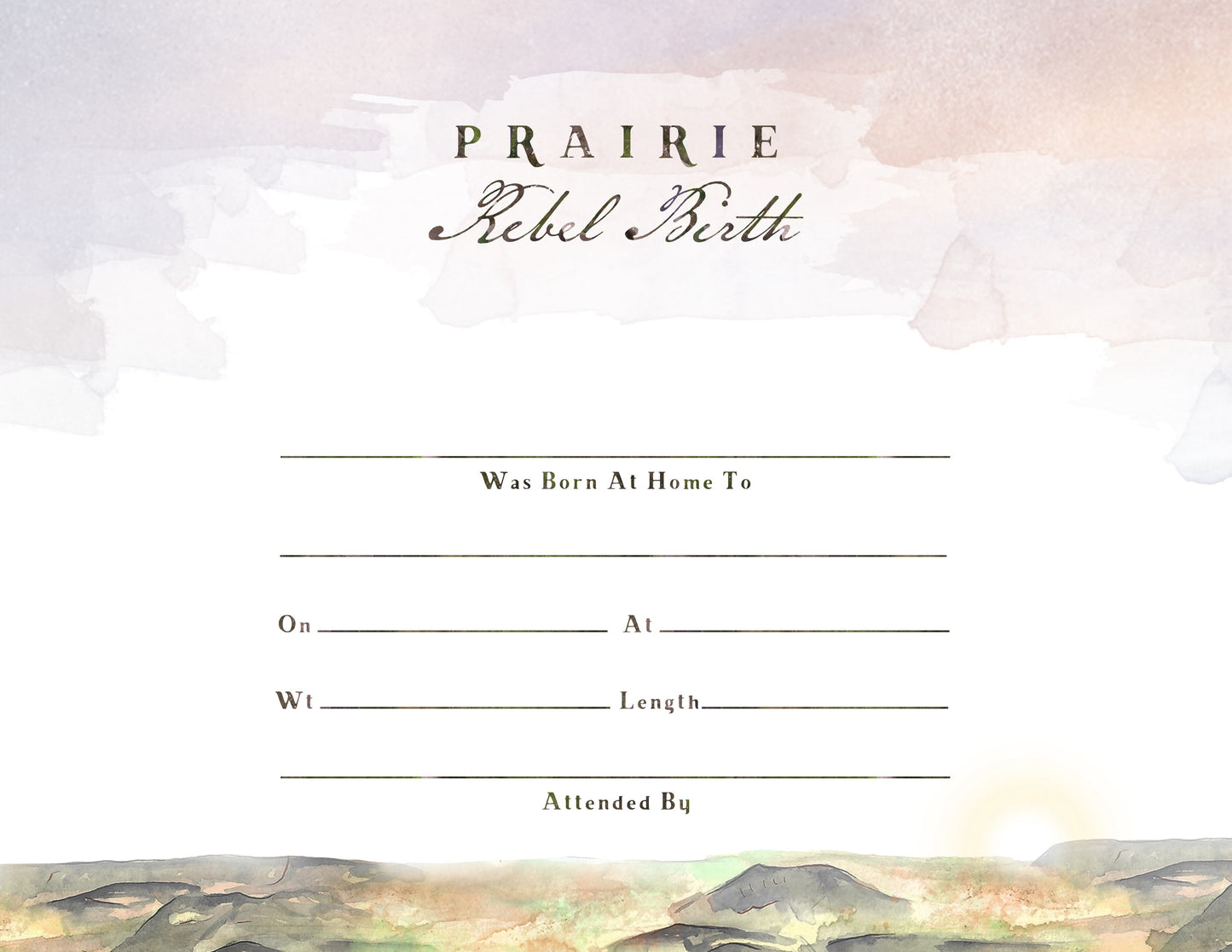 Birth Certificate Keepsake