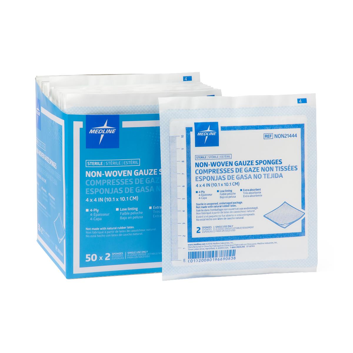 10 Pack-Non-woven Gauze Sponge 4X4