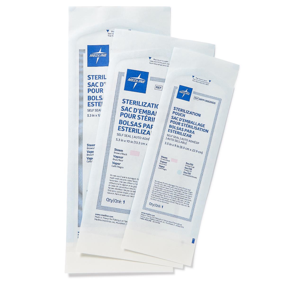 3 Pack-Sterilization Pouches (5.25"x10")